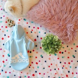 Soft Cotton Adidog Dogs Hoodie in Pastel Blue